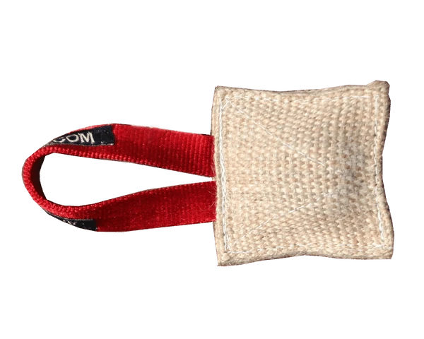 Jute Mini Tug W/ Squeaker 3.5x3.5 1 Jute Mini Tug W/ Squeaker 3.5x3.5