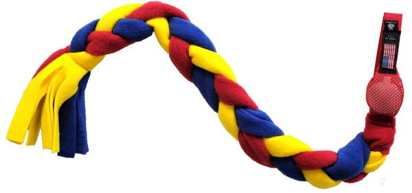Braided Fleece Tug W/Squeaker Motivation 1 Braided Fleece Tug W/Squeaker Motivation