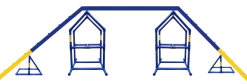 Agility Dog Walk Bases W/Side Ramps 48"
