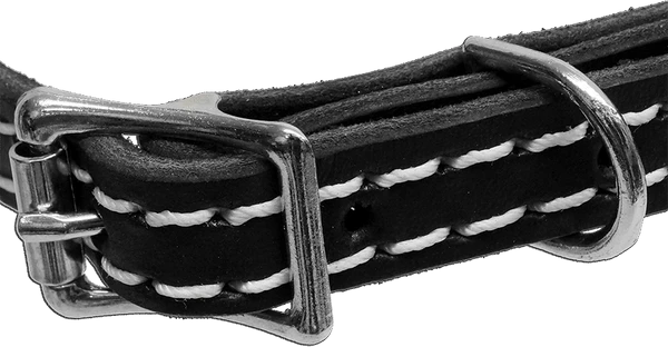 Stitched Leather Collar ½" 2 Stitched Leather Collar ½" - Image 2