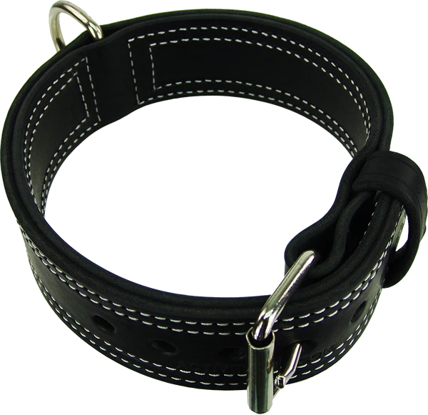 Center D-Ring Leather Dog Collar 2" 2 Center D-Ring Leather Dog Collar 2" - Image 2