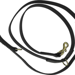 Floating Ring Leather Dog Leash 6'