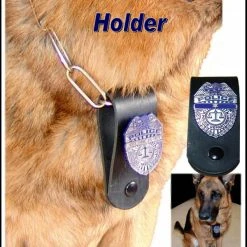 Leather K9 Badge Holder -Puppy`s Store 404700AD4 73054.1638911337