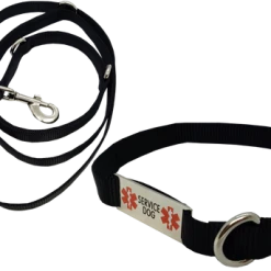 Puppy`s Store 16 Service Dog Hands-Free 7' Leash & Collar W/ Chrome Service Dog ID Tag