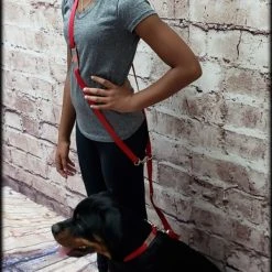 Hands Free 7' Leash W/ Chrome Service Dog ID Tag -Puppy`s Store 407019 10 full 02333.1638911517