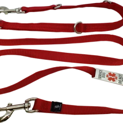 Hands Free 7' Leash W/ Chrome Service Dog ID Tag -Puppy`s Store 407019 2 full 56555.1638911532