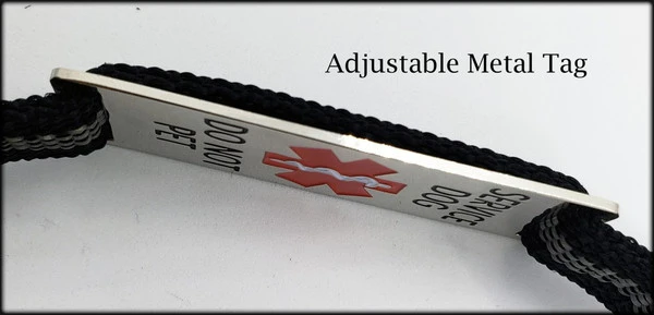 Reflective Service Dog 5' Leash W/Chrome Service Dog ID Tag 7 Reflective Service Dog 5' Leash W/Chrome Service Dog ID Tag - Image 7