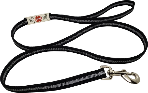 Reflective Service Dog 5' Leash W/Chrome Service Dog ID Tag 8 Reflective Service Dog 5' Leash W/Chrome Service Dog ID Tag - Image 8