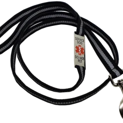 Reflective Service Dog 5' Leash W/Chrome Service Dog ID Tag 17 Reflective Service Dog 5' Leash W/Chrome Service Dog ID Tag -Puppy`s Store 407022 9 full 78289.1638911478