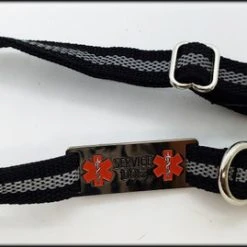 Reflective Service Dog Collar W/Chrome Service Dog ID Tag -Puppy`s Store 407023 7 full 90570.1638911497