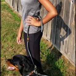 Reflective Service Dog 5' Leash & Collar W/Chrome Service Dog ID Tag -Puppy`s Store 407024 6 full 34186.1638911521