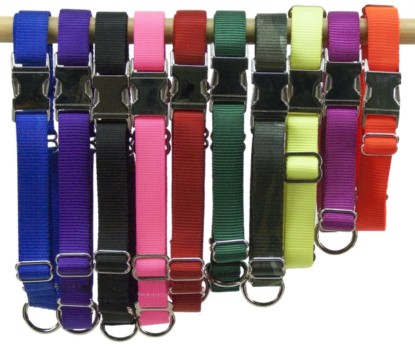 Nylon No-Slip Dog Collar - 1" Martingale 1 Nylon No-Slip Dog Collar - 1" Martingale