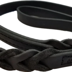 Military Spec Braided Leather Dog Leash 3/4"