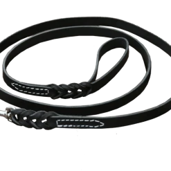 Braided Leather Dog Leash 3/4" - 6 Feet Long