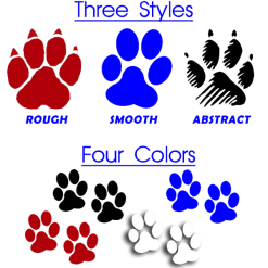 Puppy`s Store 40 Vinyl Paw Print Decal Deluxe Package