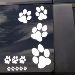 Vinyl Paw Print Decals -Puppy`s Store 509200 4 full 22133.1638911343