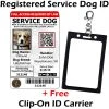 ActiveDogs Registered Service Dog Photo ID Card + Clip-On ID Carrier + FREE Digital ID Copy