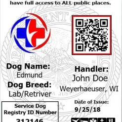 Activedogs Registered Service Dog ID + Free Digital ID Copy -Puppy`s Store 701209 1 72300.1656416834