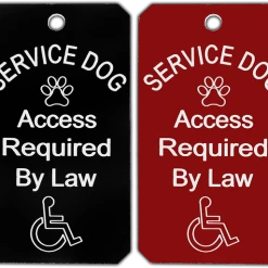 Large Engraved Service Dog ID Tag