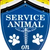 Engraved Service Animal Sign