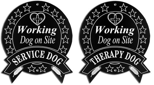 Engraved Therapy/Service Dog Sign 2 Engraved Therapy/Service Dog Sign - Image 2