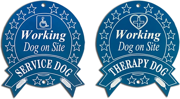 Engraved Therapy/Service Dog Sign 3 Engraved Therapy/Service Dog Sign - Image 3