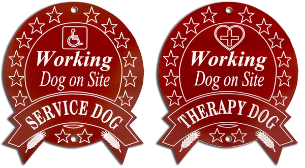 Engraved Therapy/Service Dog Sign 4 Engraved Therapy/Service Dog Sign - Image 4