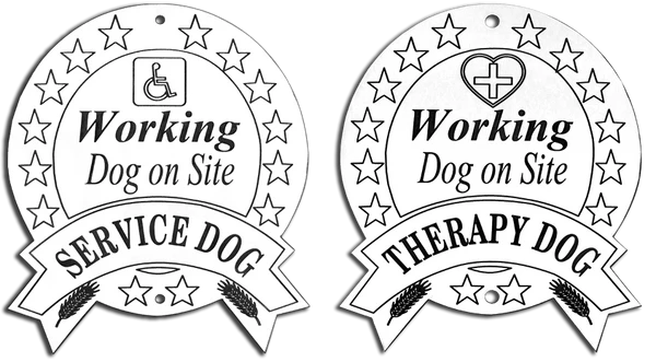 Engraved Therapy/Service Dog Sign 5 Engraved Therapy/Service Dog Sign - Image 5