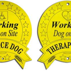 Engraved Therapy/Service Dog Sign 11 Engraved Therapy/Service Dog Sign -Puppy`s Store 701232B YEL full 00607.1638911356