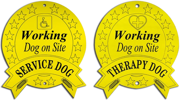 Engraved Therapy/Service Dog Sign 6 Engraved Therapy/Service Dog Sign - Image 6