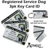 ActiveDogs Registered Service Dog 3 Key Tag Cards + Free Digital Copy