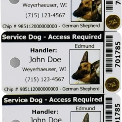 ActiveDogs Registered Service Dog 3 Key Tag Cards + Free Digital Copy -Puppy`s Store 701241 8 full 82446.1638911467