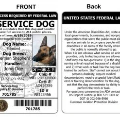 ActiveDogs Registered Service Dog ID Card + 3 Key Tag Cards + Clip-On Carrier + Free Digital Copy -Puppy`s Store 701242 3 full 28480.1638911515