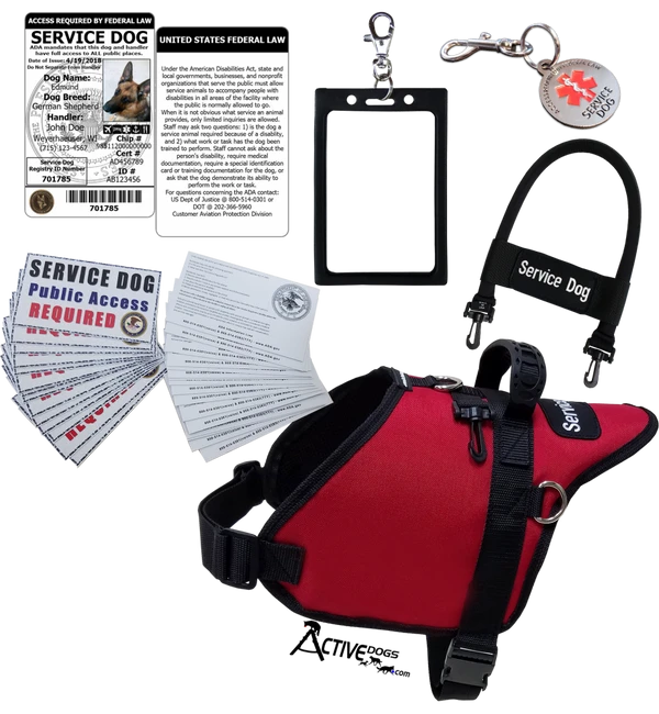 Deluxe Service Dog Vest Starter Kit 1 Deluxe Service Dog Vest Starter Kit