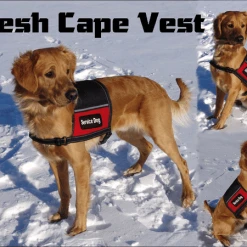 Service Dog Mesh Cape Vest W/ Clear Vinyl Pocket -Puppy`s Store 707555 3 full 61889.1638911343