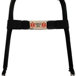 Solid Snap-On Service Dog Bridge Handle With Medical ID Band