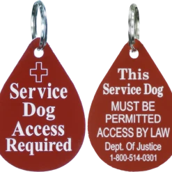 Engraved Plastic Service Dog Access Tag -Puppy`s Store 7075563 3 RED full 88502.1638911361