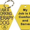 Engraved Plastic Therapy Dog Tag
