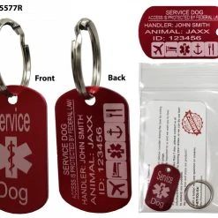 Aluminum Service Dog Tag - Dog & Handler Double Sided Registered Tag -Puppy`s Store 7075577R 1 full 25466.1638911481