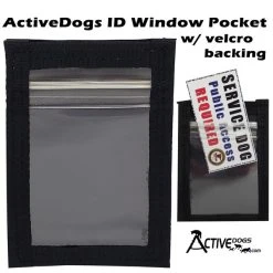 ID Window Pocket W/ Velcro Backing