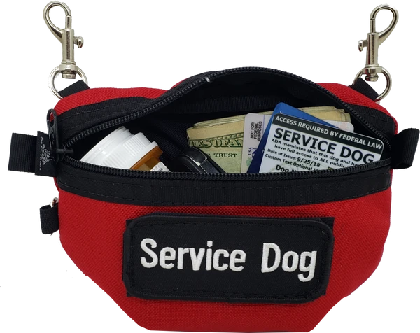Service Dog Clip-on Small Bag W/ Patch 2 Service Dog Clip-on Small Bag W/ Patch - Image 2
