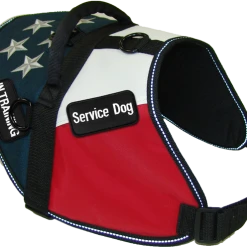Patriotic Service Dog Vest With Handle