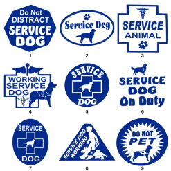 Service Dog Vinyl Decals -Puppy`s Store 707980 BLU full 15198.1638911357