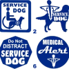4 In. Service Dog Decals