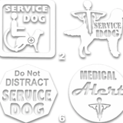 4 In. Service Dog Decals -Puppy`s Store 707981 White full 03017.1638911378