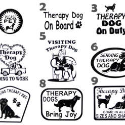 Puppy`s Store 36 Vinyl Therapy Dog Decal