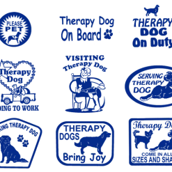 Vinyl Therapy Dog Decal 13 Vinyl Therapy Dog Decal -Puppy`s Store 707991 BLU full 92232.1638911398