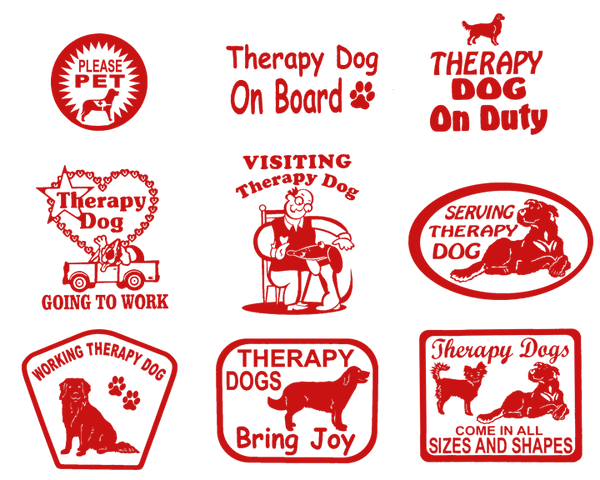 Vinyl Therapy Dog Decal 5 Vinyl Therapy Dog Decal - Image 5
