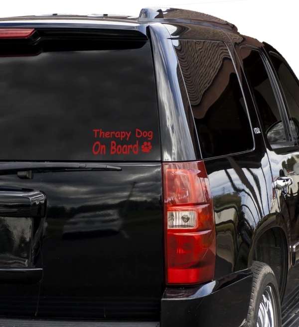 Vinyl Therapy Dog Decal 4 Vinyl Therapy Dog Decal - Image 4