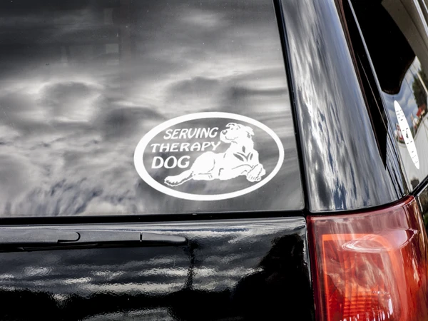 Vinyl Therapy Dog Decal 2 Vinyl Therapy Dog Decal - Image 2